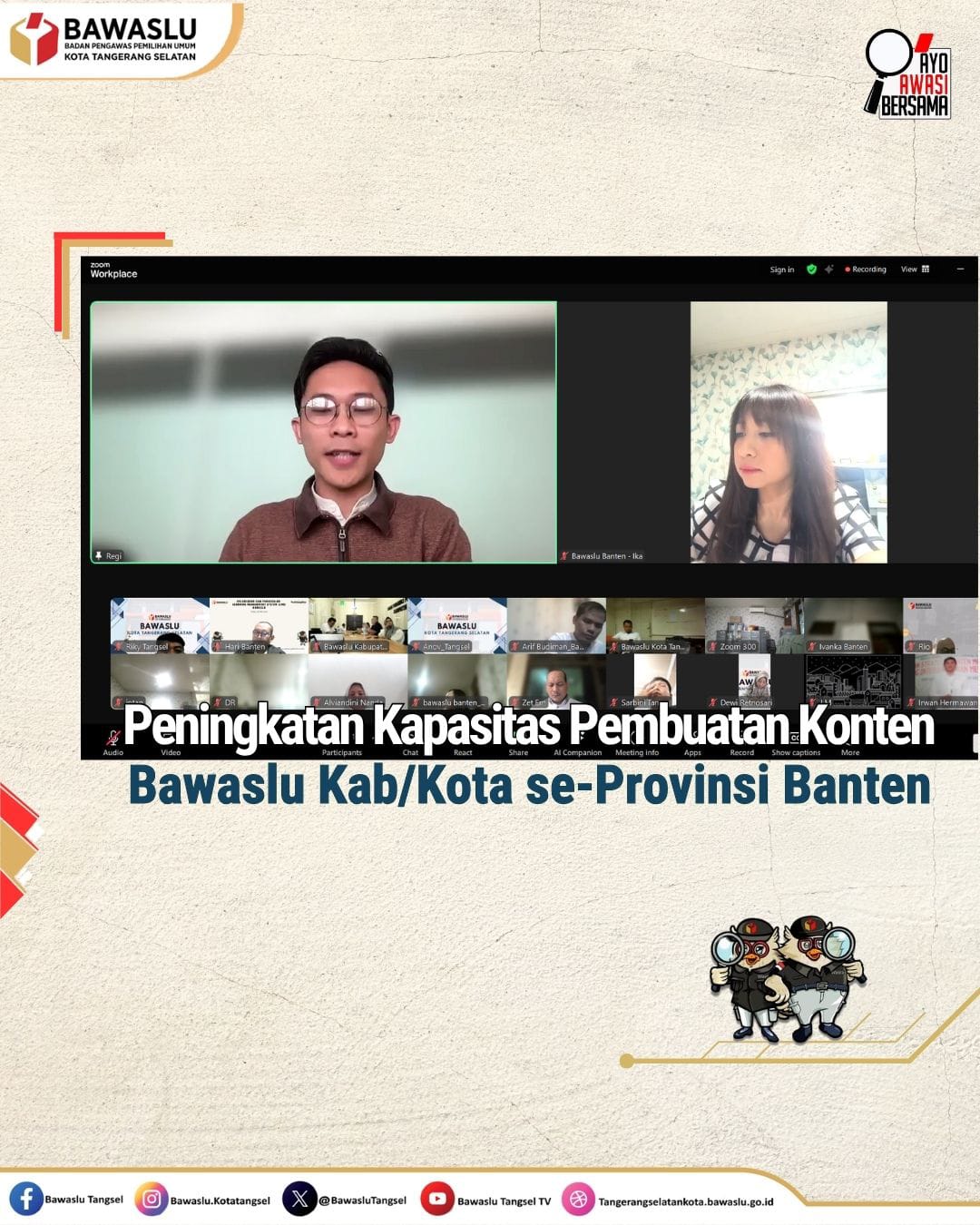 Peningkatan Kapasitas Pembuatan Konten Digital : Dorong Kreativitas dan Staf Bawaslu Kab/Kota