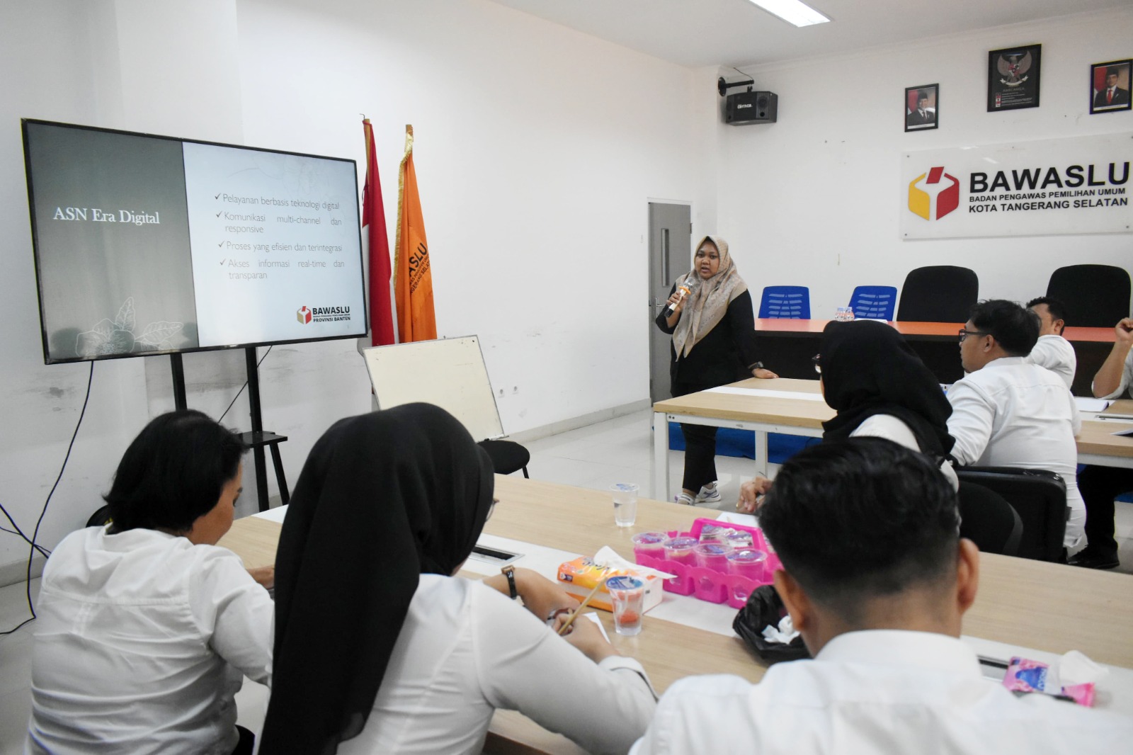Orientasi dan Peningkatan Kapasitas CPNS dan PPPK di lingkungan Bawaslu Kota Tangerang Selatan, Kamis (7/8).