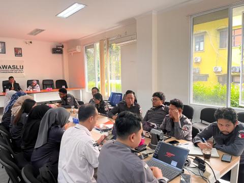 Koordinasi Aktif bersama KPU Tangsel, Bawaslu Tangsel Laksanakan Rapat Koordinasi Pra Pleno PDPB Triwulan II Tahun 2026