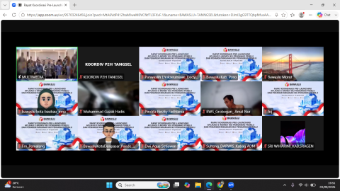 Dukung Digitalisasi Kelembagaan, Bawaslu Tangsel Ikuti  Rakor Pre-Launching E-Monev IKU
