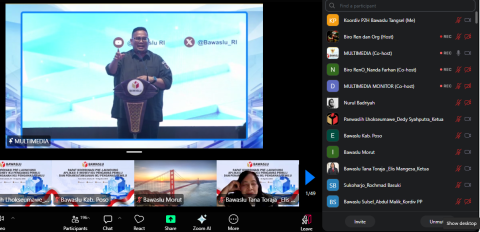 Bawaslu Tangsel Ikuti Rapat Koordinasi Pre-Launching Aplikasi E-Monev IKU Pengawas Pemilu