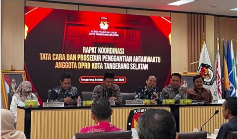 Bawaslu Tangsel Hadiri Rapat Koordinasi Tata Cara dan Prosedur Pelaksanaan PAW Anggota DPRD Kota Tangerang Selatan