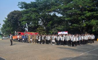 Bawaslu Tangsel melaksanakan apel gabungan