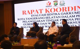 Rapat Koordinasi Sentra Gakkumdu dalam rangka Evaluasi Penanganan Pelanggaran Pemilihan Serentak 2024