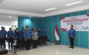Pelantikan Pegawai Pemerintah dengan Perjanjian Kerja (PPPK) yang akan bertugas di lingkungan Bawaslu Kota Tangerang Selatan. Rabu (1/10).