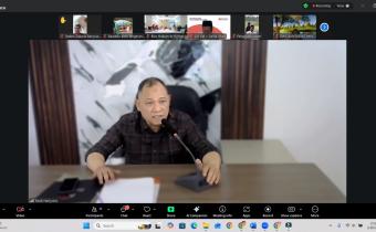 Anggota Bawaslu RI Divisi Hukum dan Penyelesaian Sengketa, menyampaikan materi dalam Rapat Penyamaan Persepsi dan Strategi Pelaksanaan Tugas Konsolidasi Demokrasi di Luar Tahapan. Jumat (20/26).