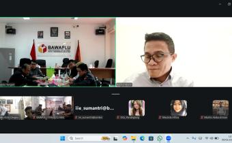 Rapat Pelaksanaan Review Program Kerja Bawaslu Kabupaten dan Kota Se-Provinsi Banten, Senin (09/02).